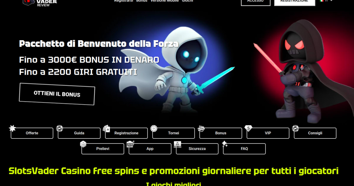 SlotsVader, piattaforma intuitiva per chi ama le slot ad alta volatilità