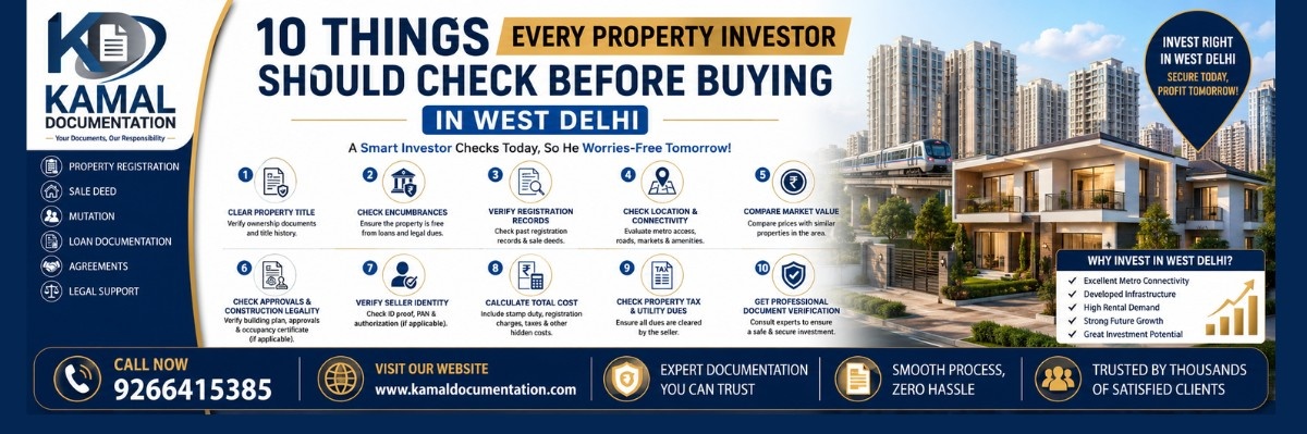 10 Things Every Property Investor Should Check Before Buying in West Delhi (2026 Guide)