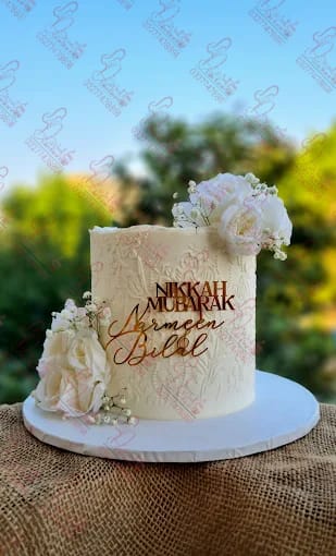 Custom Nikkah Mubarak Cake Faisalabad