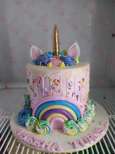 Pink Unicorn Themed Birthday Cake Faisalabad