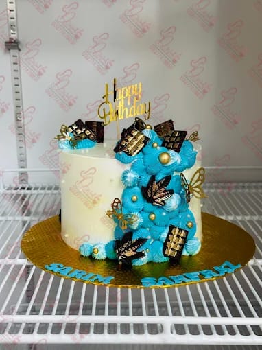 Ivory Polka Dot Walima Cake Rawalpindi