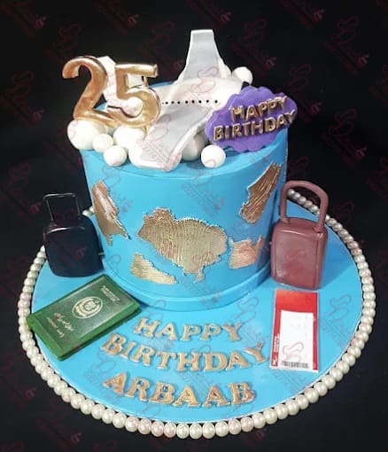 Travel Themed Birthday Cake Rawalpindi