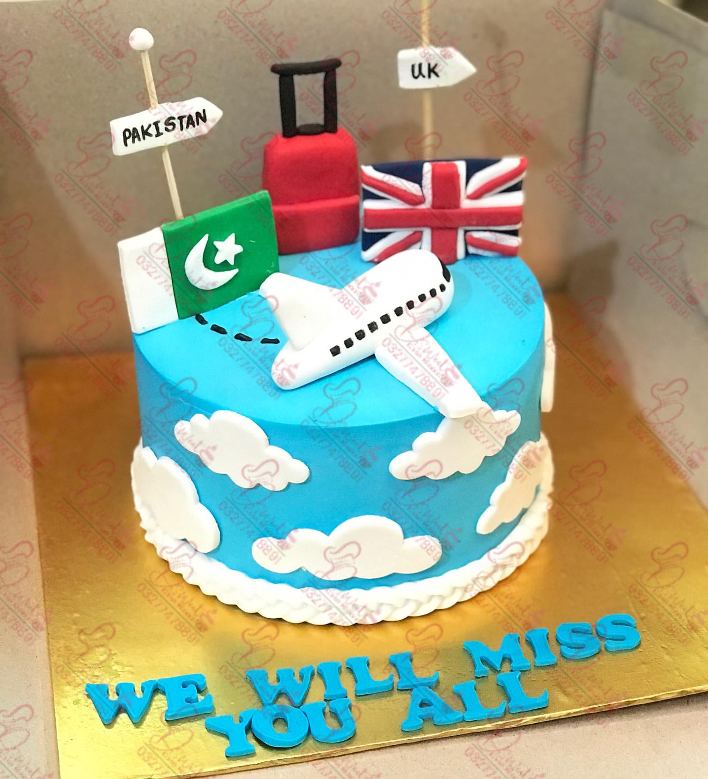 Travel Themed Farewell Cake Rawalpindi