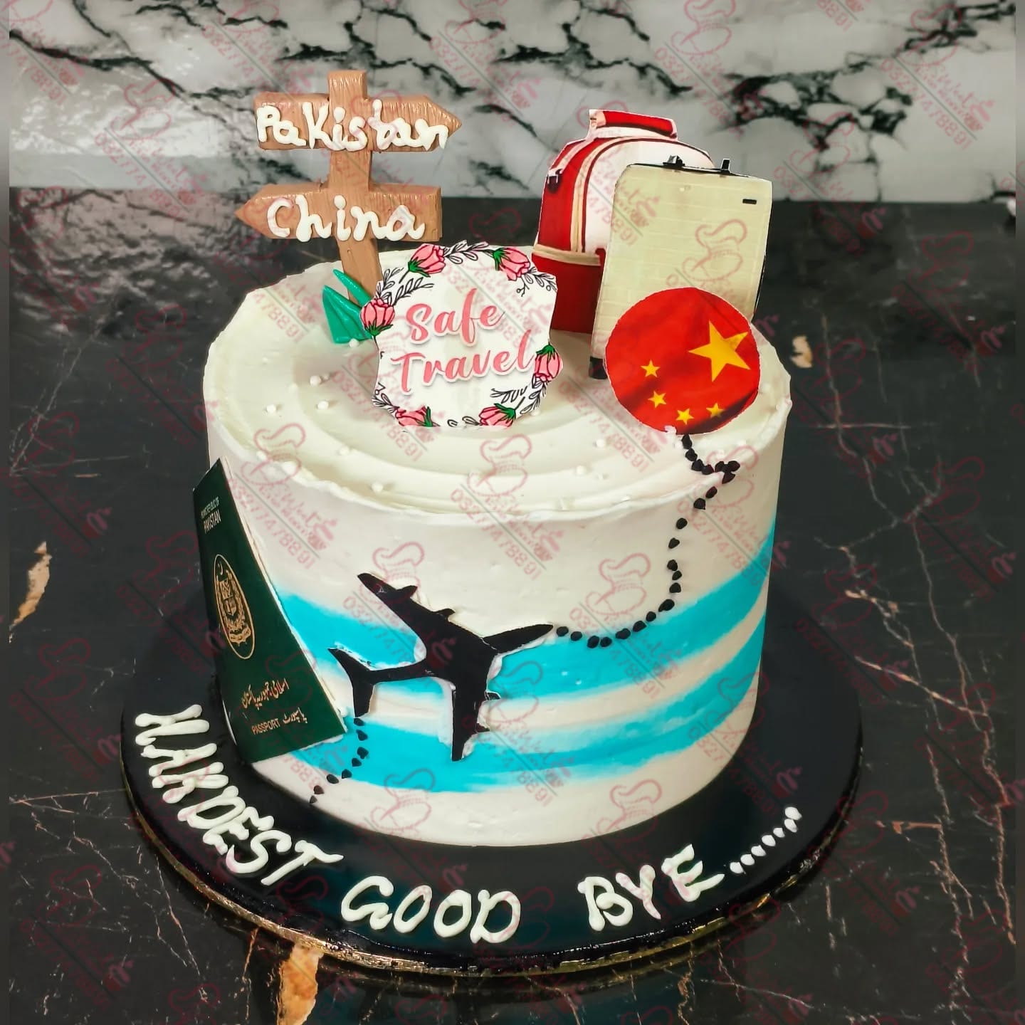 Travel Themed Cake Pakistan to China Rawalpindi