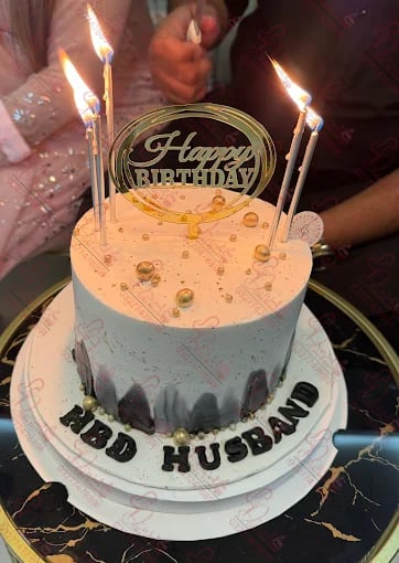 Black White Ombre Couple Cake Faisalabad