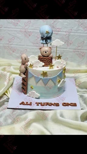 Hot Air Balloon Teddy Bear Cake Islamabad