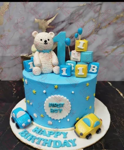 Baby Boy Teddy Bear First Birthday Cake Islamabad