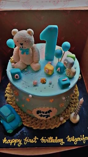 Teddy Bear First Birthday Cake Islamabad