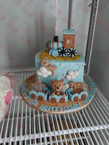 Teddy Bear Train Themed Cake Islamabad online