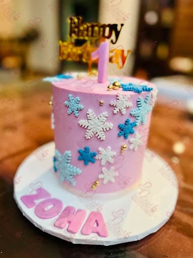 Pink Frozen Elsa Cake Rawalpindi
