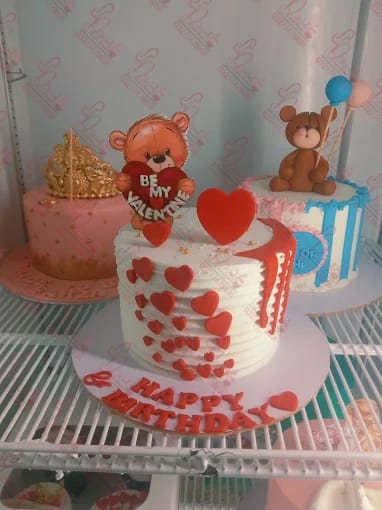 Valentines And Birthday Couple Celebration Cake Faisalabad