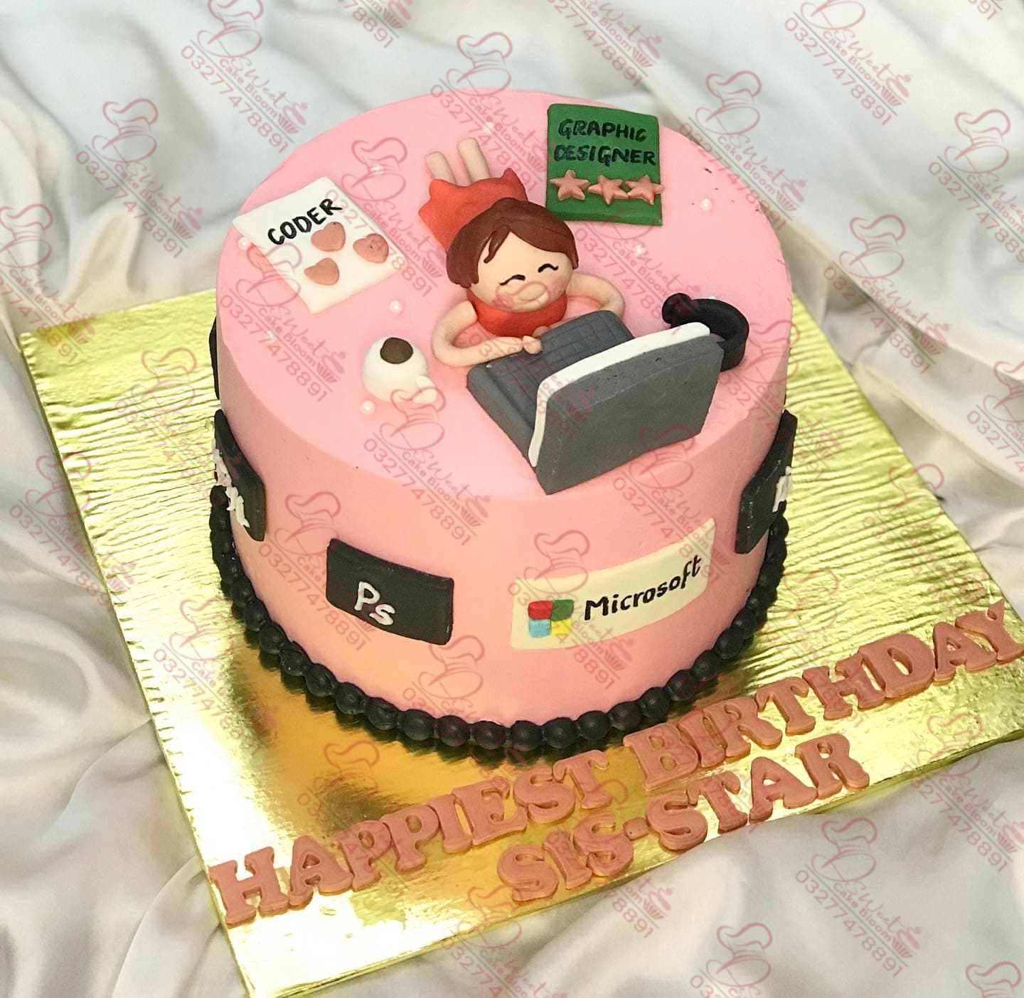 Coder Graphic Designer Birthday Cake Rawalpindi