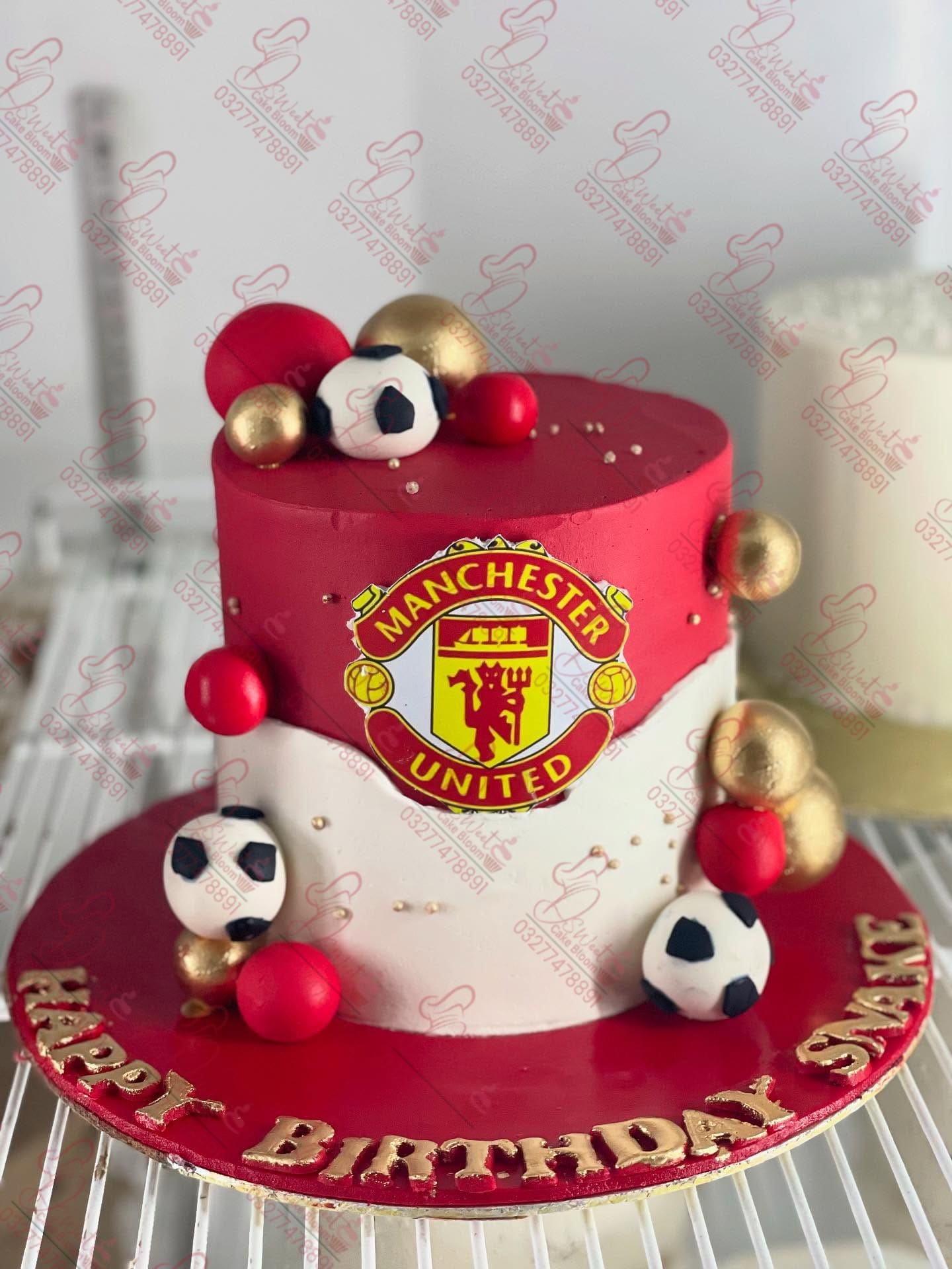 Manchester United Themed Birthday Cake Rawalpindi