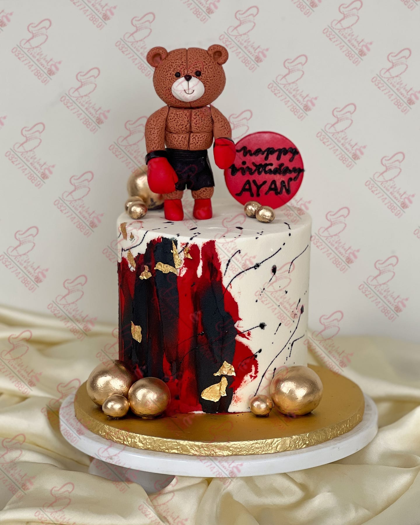Teddy Bear Boxer Superhero Cake Islamabad