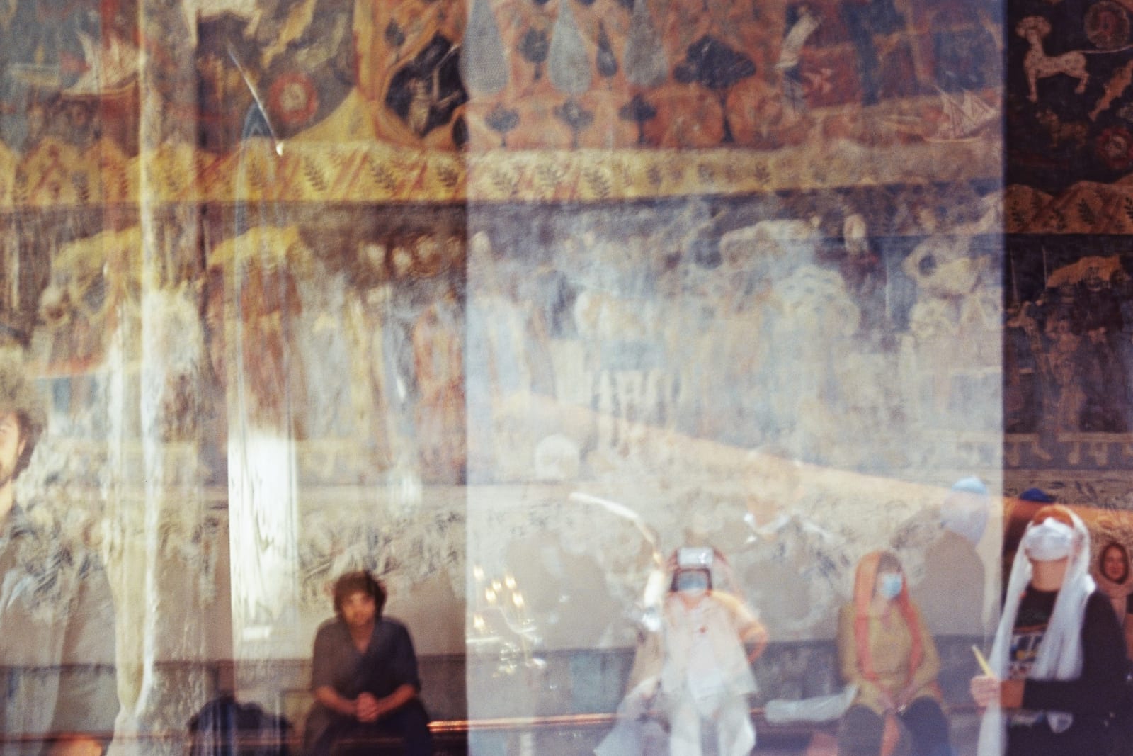 Me sitting beneath the Zodiac fresco