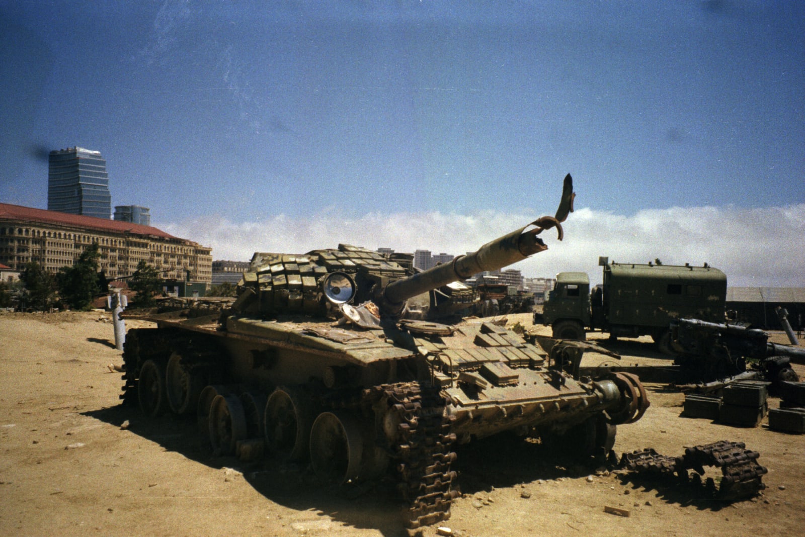 Destroyed Armenian tank