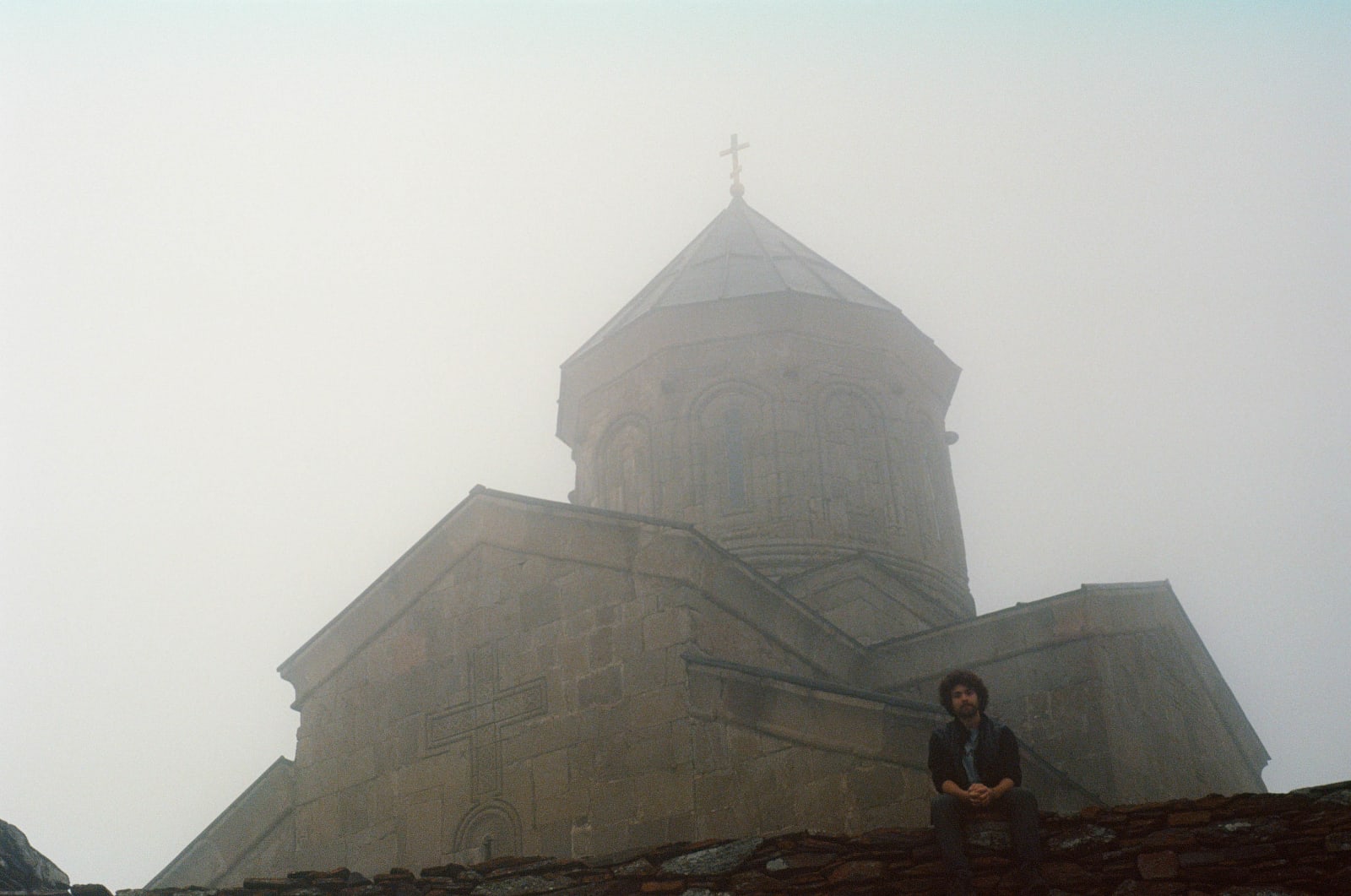 Me in front of the Gergeti Church