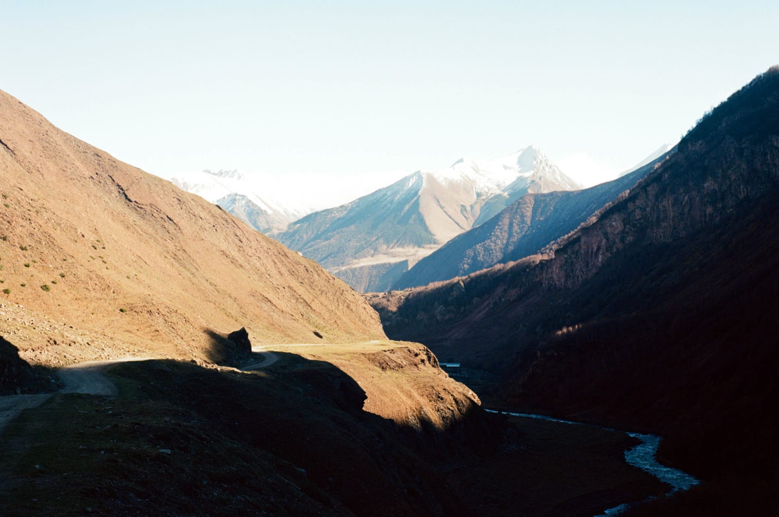 At the beginning of the valley