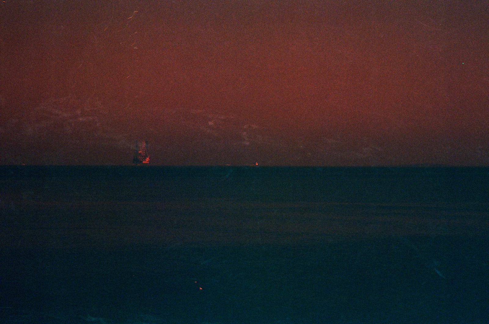 Oil rig in the Caspian Sea