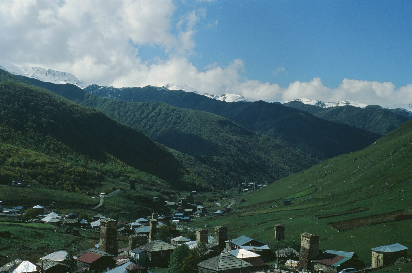 The remote town of Ushguli in the Svaneti region
