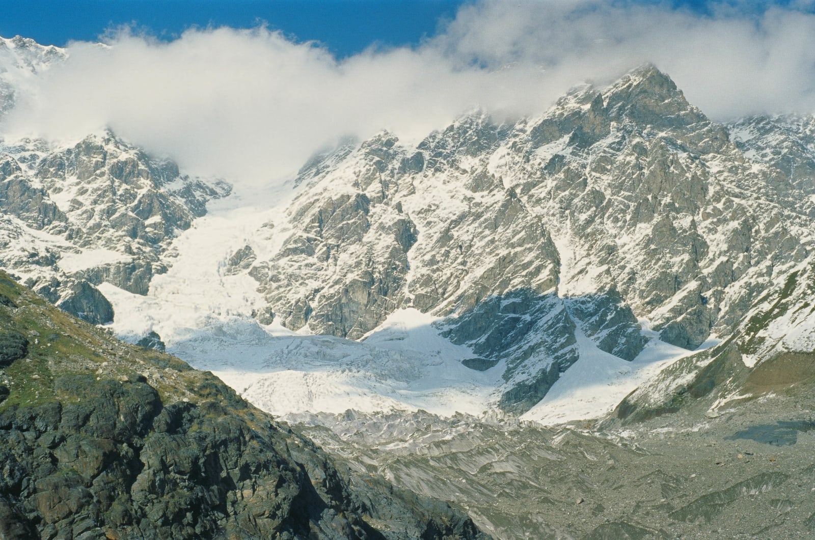 Shkhara Glacier and the Shkhara Peak, the highest in Georgia
