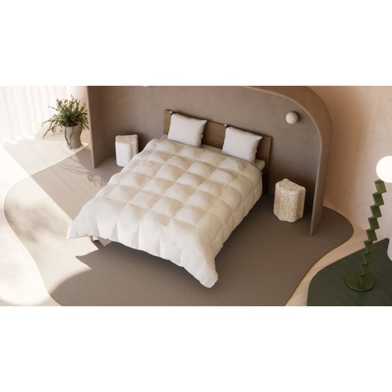 BOtizr Duvet 2 Personnes,Couette 2 Personnes 240x220,Couette en Duvet d'oie  Blanche TrèS Chaude pour l'hiver avec Garniture De Couette De Luxe pour