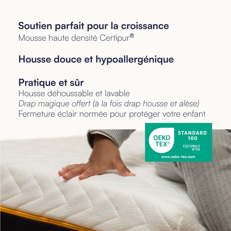 BedStory Matelas 60x120 Enfant - Dureté Réglable Selon l'âge de Votre  Enfant- Certifié Sécurité - Matelas 120x60 pour Lit Enfant Anti- asphyxie -  Hauteur 12 cm : : Bébé et Puériculture