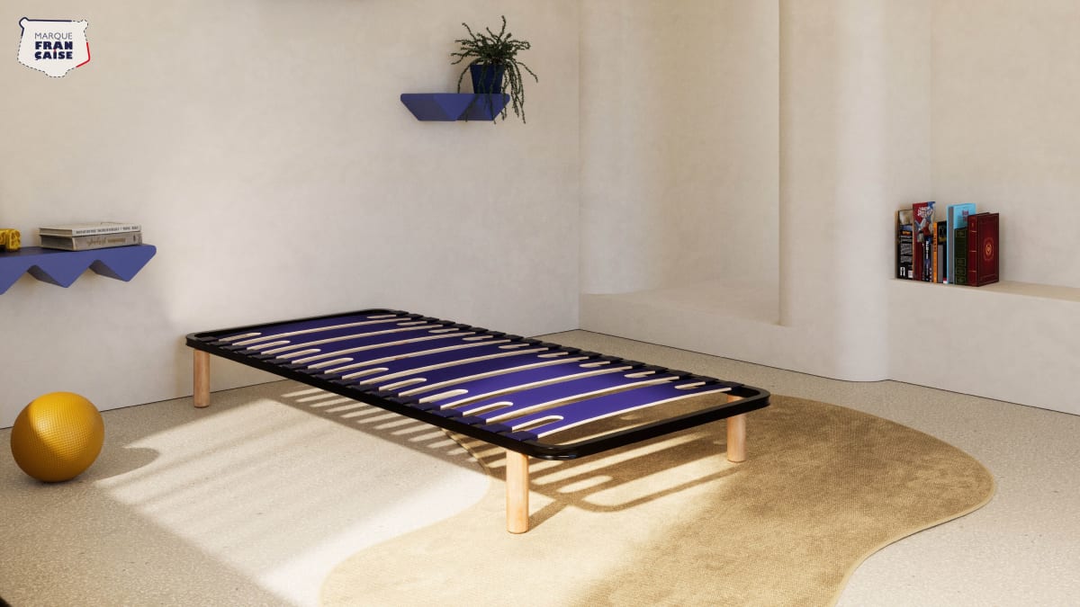 Lit futon 2 places bois massif Solido