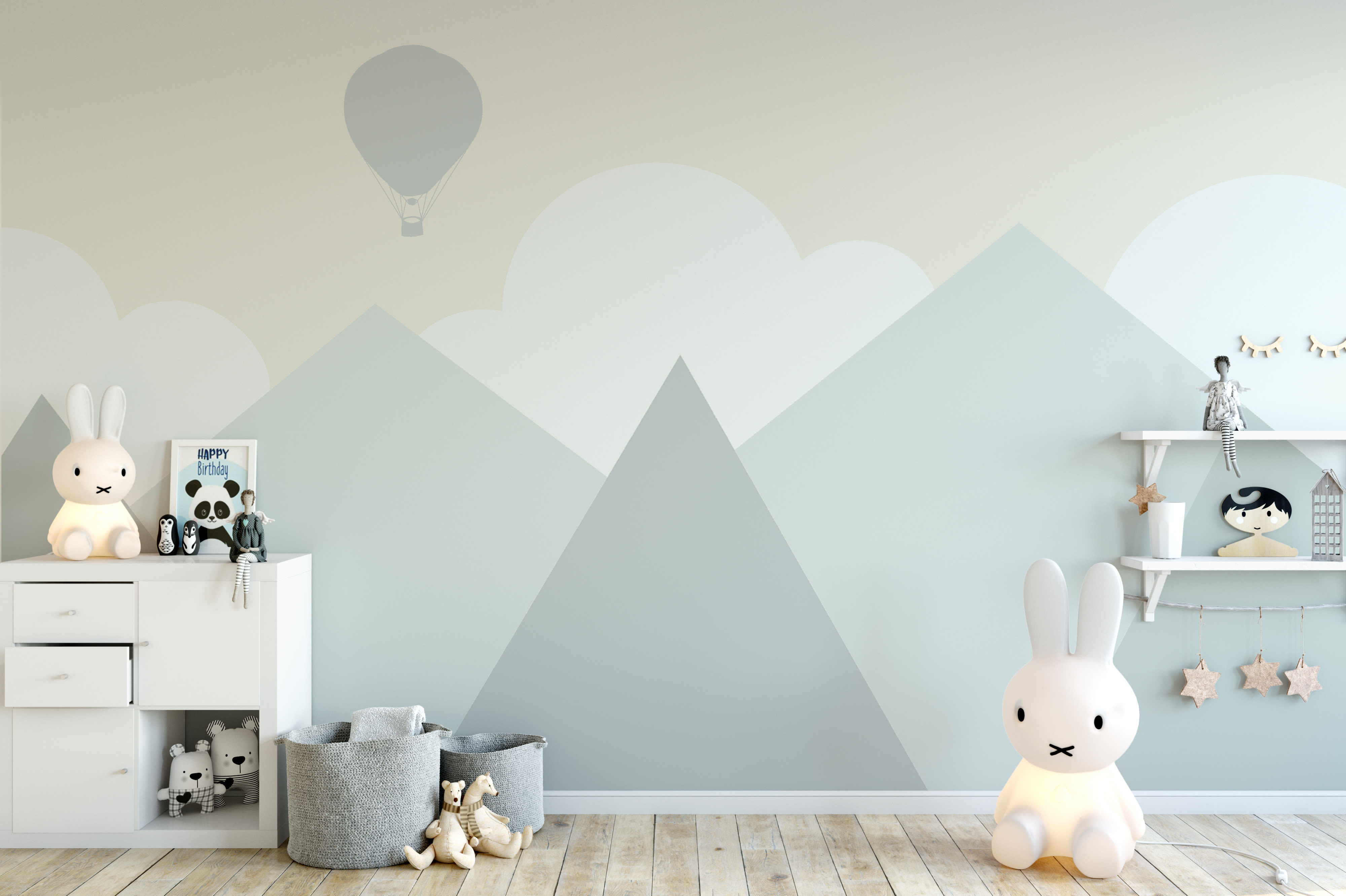 Thème de chambre bébé mixte Pompom le lapin