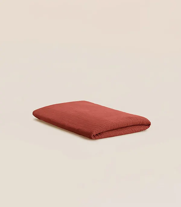Drap housse en gaze de coton