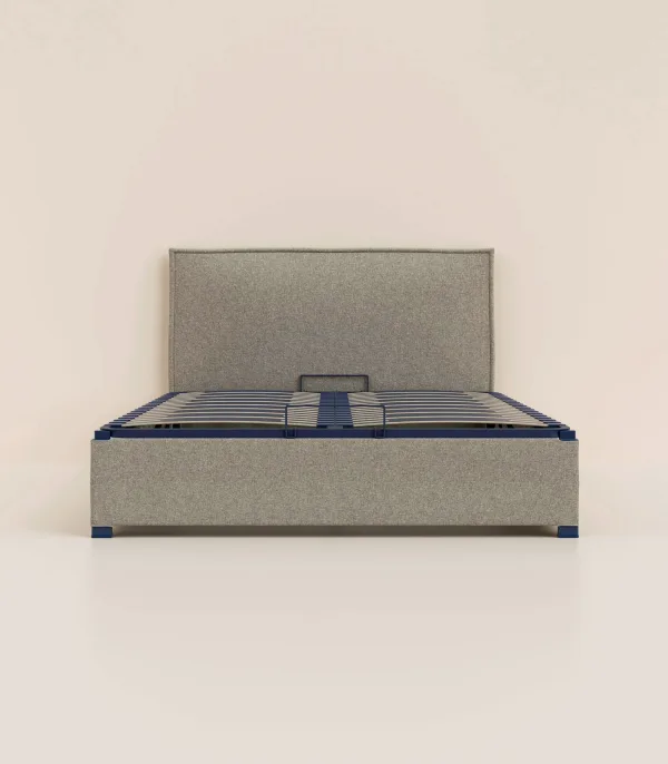 Lit coffre (Taille du lit: 140 x 190, Couleur du lit: Gris)