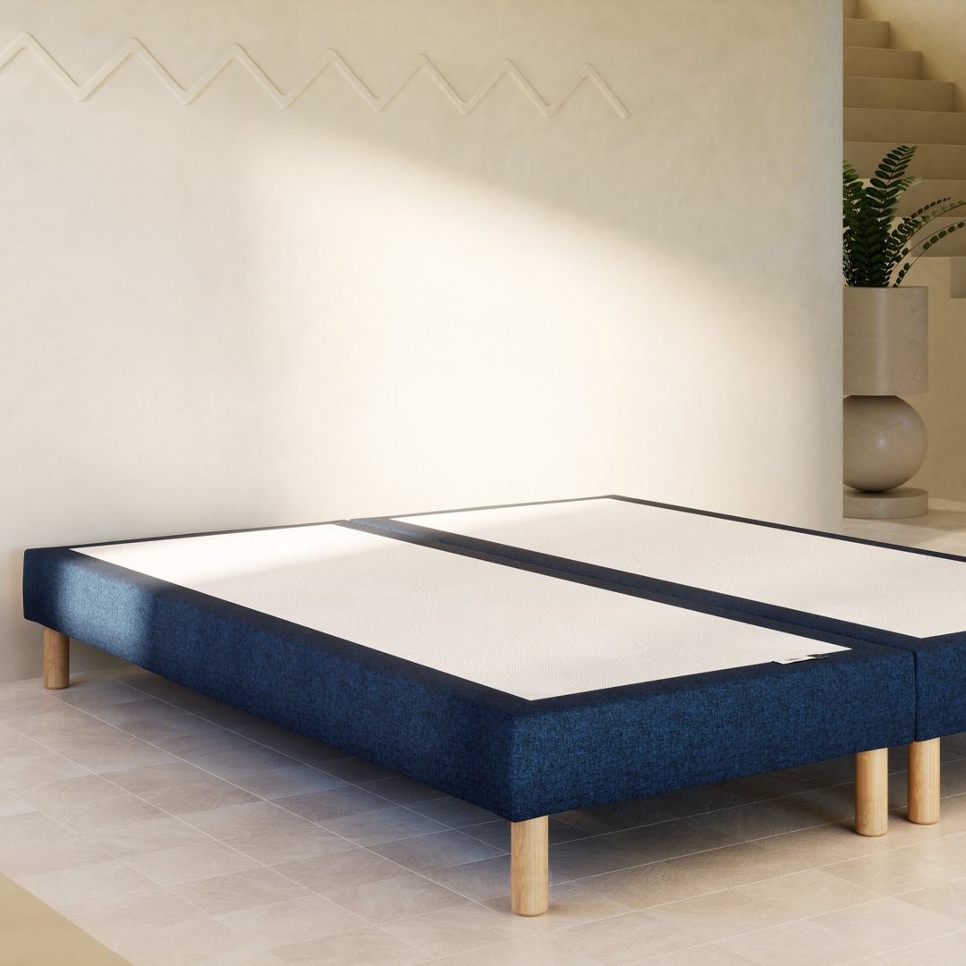 Sommier Tediber 160x200  bleu - Livré gratuitement déjà assemblé - Marque Française - 100 nuits d'essai et retours gratuit + de 70 000 clients ravis