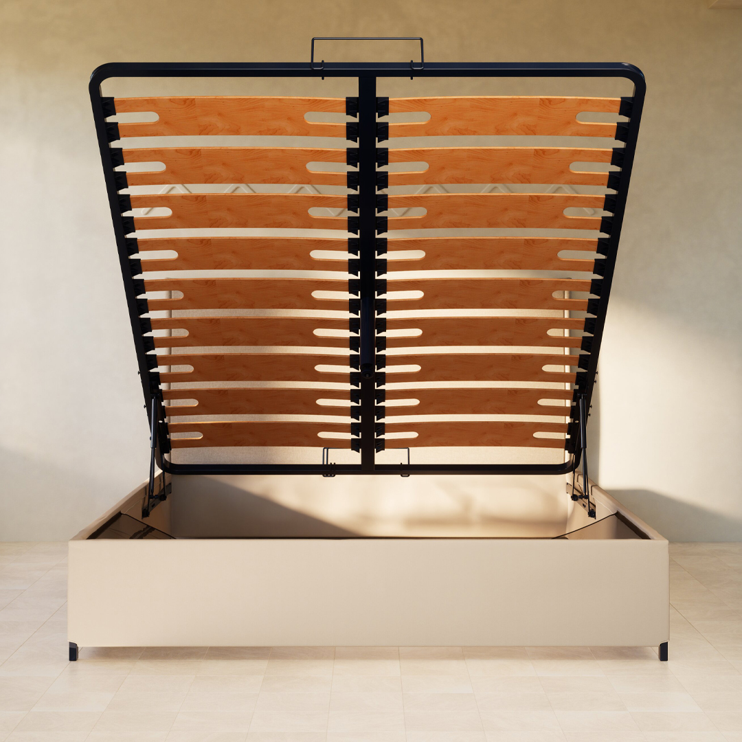 Lit Coffre 160x200 beige Tediber -  Livraison et retours gratuits. Marque Française. Reprise ancienne literie