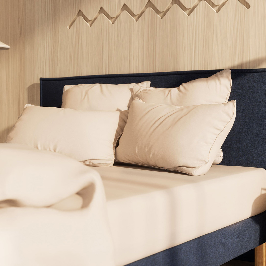 Tediber - Taies d'oreiller en percale de coton 71 fils 100% coton peigné - Toucher doux et lisse - Disponible en 4 coloris