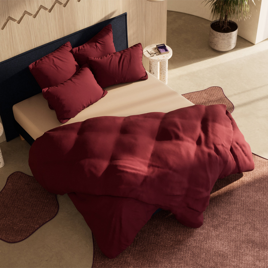 Tediber - Housse de couette 140x200 en percale de coton 71 fils 100% coton peigné - Toucher doux et lisse - Disponible en 4 coloris