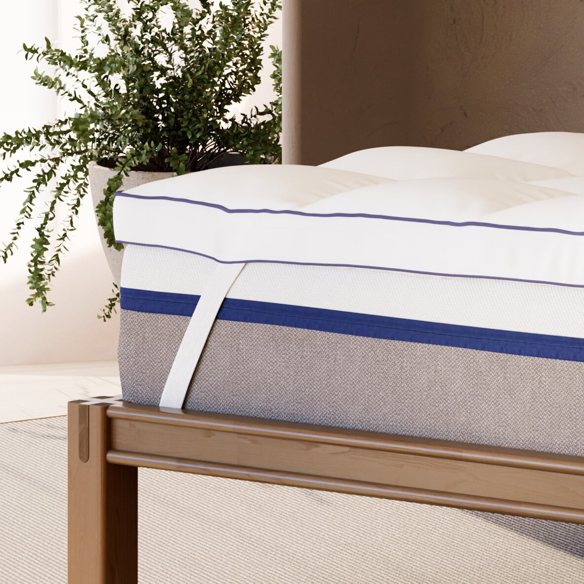 Surmatelas Tediber - Confort nuage et moelleux - Fabriqué en France -7cm d'épaisseur - 100 nuits d'essai