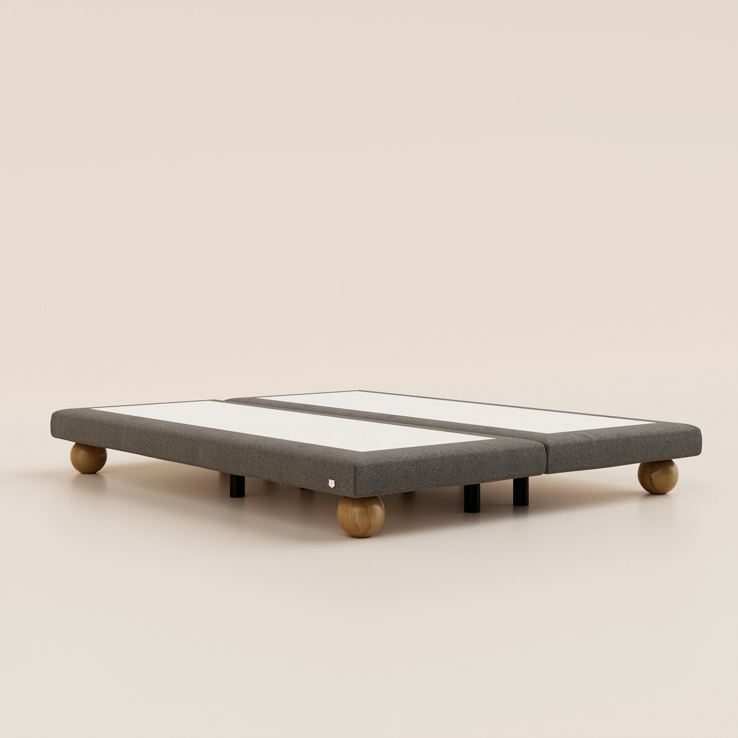 Sommier Boxspring Grand Ours - Bouclette Ivoire - Ressorts ensachés - Confort luxueux - Garantie 15 ans - Fabriqué en Belgique - Tediber