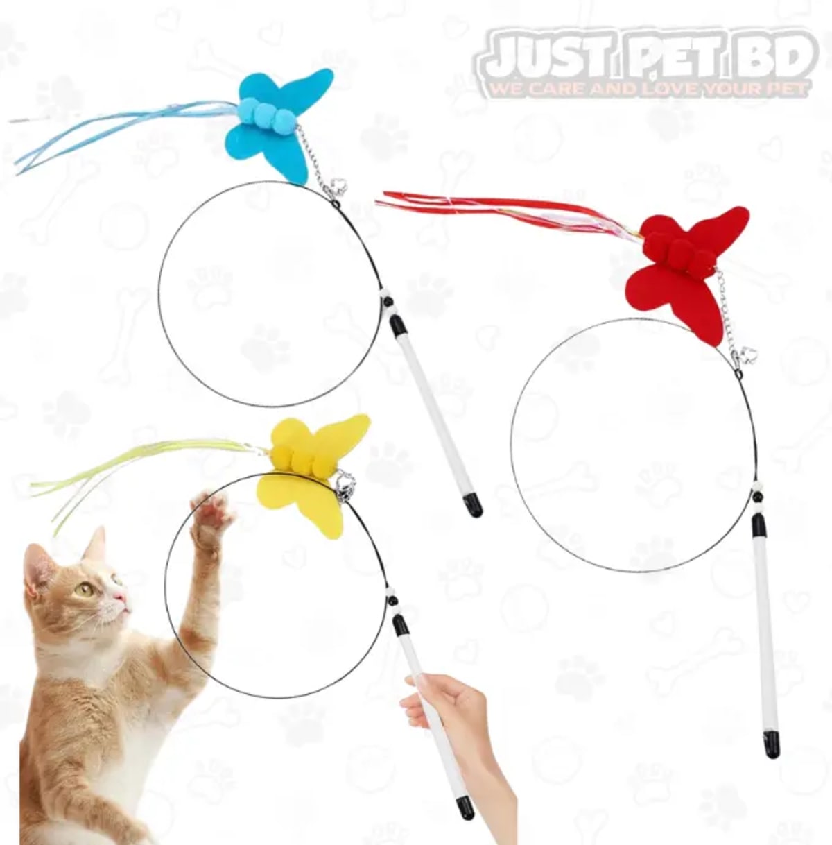 Butterfly Cat Puppy Teaser Toy Interactive & Fun