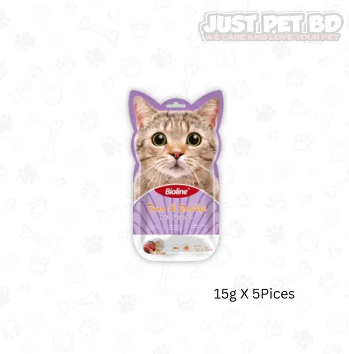 Bioline Cat Treats Tuna & Scallop 15gm X 5 pices