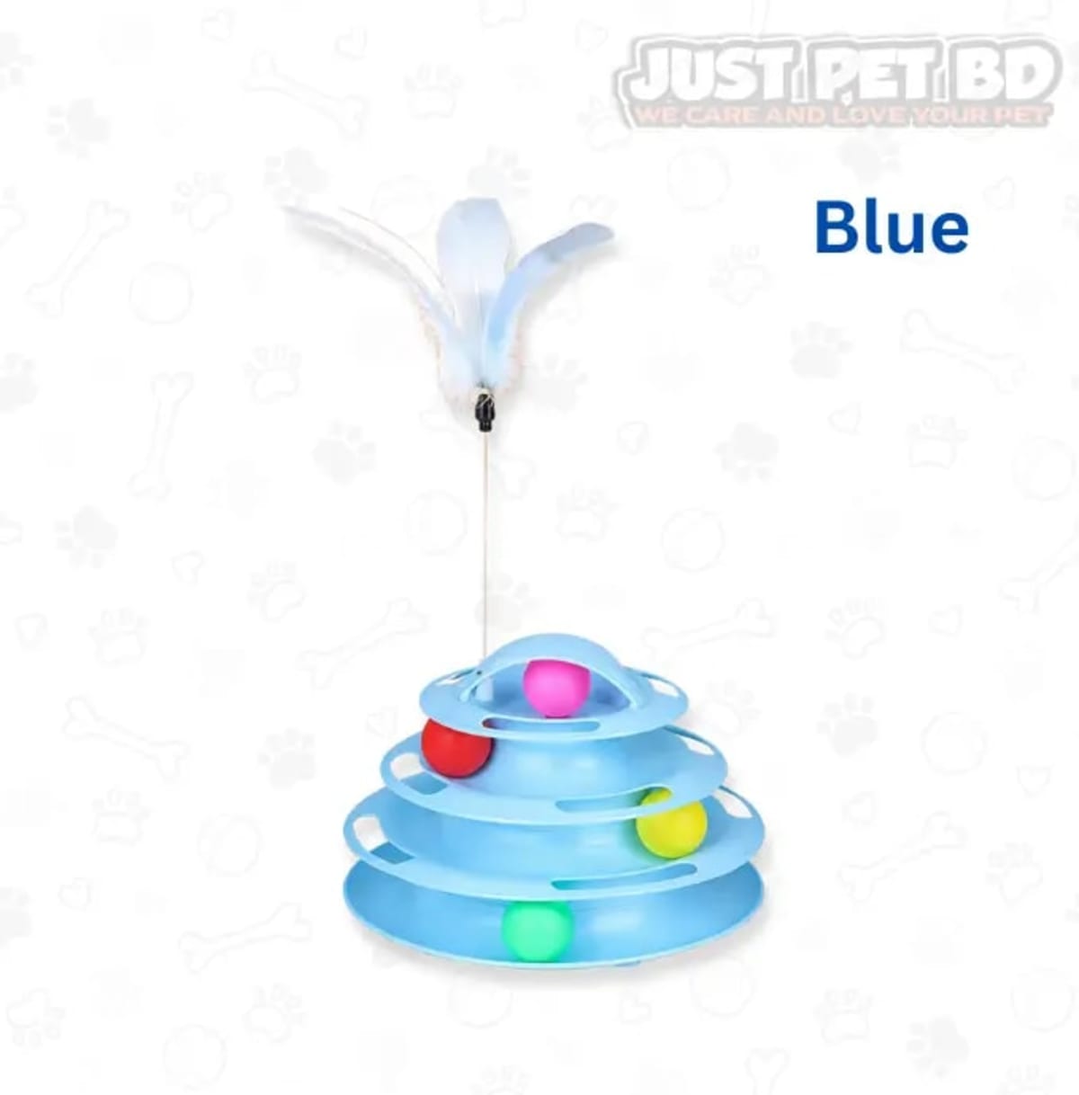 Tower Of Track 3 Layer Cat Toy Interactive TPR Plastic Puzzle for Cats & Kittens