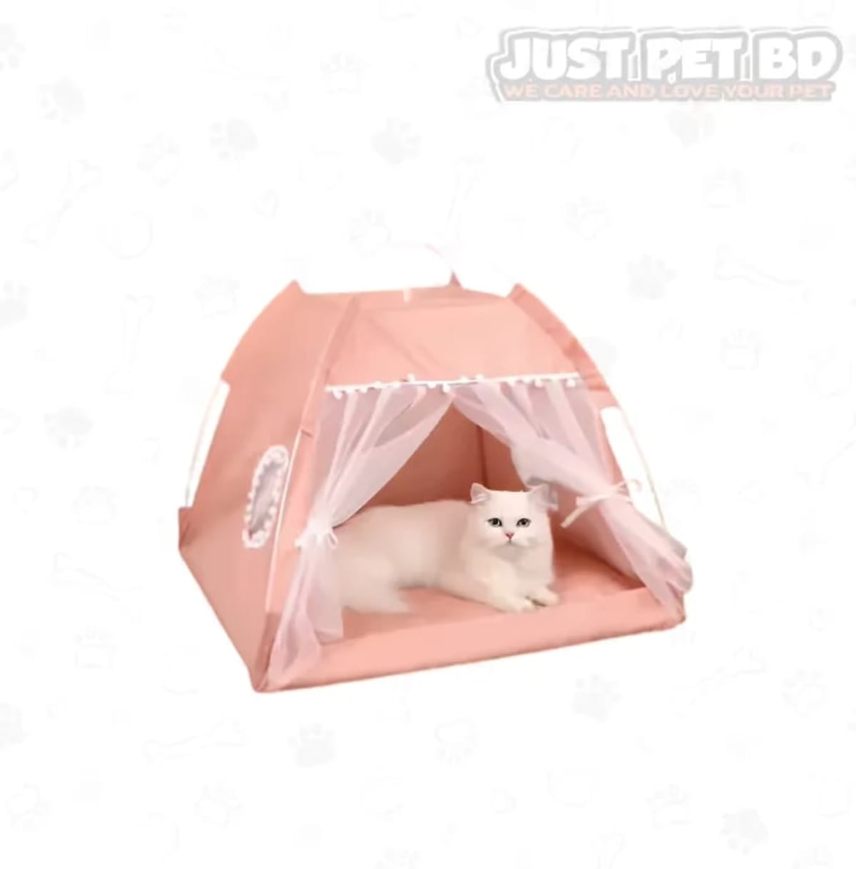 Portable Cute Floral Pet Tent House Bed
