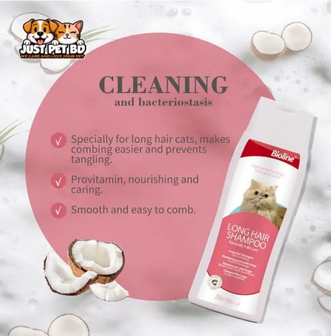 Bioline Long Hair Cat Shampoo 250 ml 1