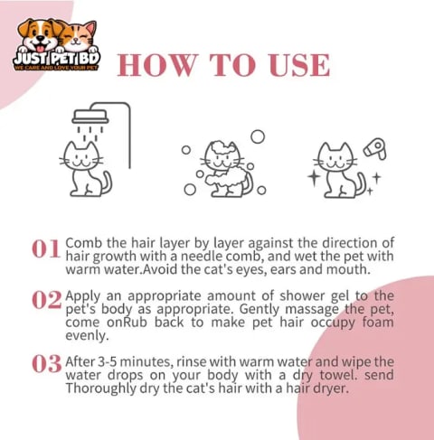 Bioline Long Hair Cat Shampoo 250 ml 2