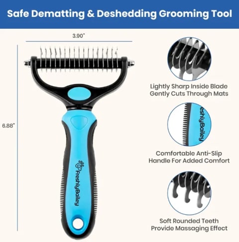 Double-Sided Grooming Brush – Effectively Removes Loose & Floating Hair 2