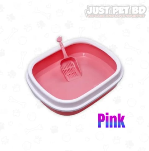Cat Litter Box with Free Scoop – Open Design | Easy-Clean, Spill-Proof Tray for Kittens & Adult Cats 3