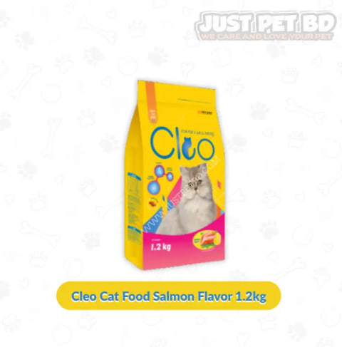 Cleo Cat Dry Food – Salmon Flavor – 1.2Kg | Complete Nutrition for Adult Cats