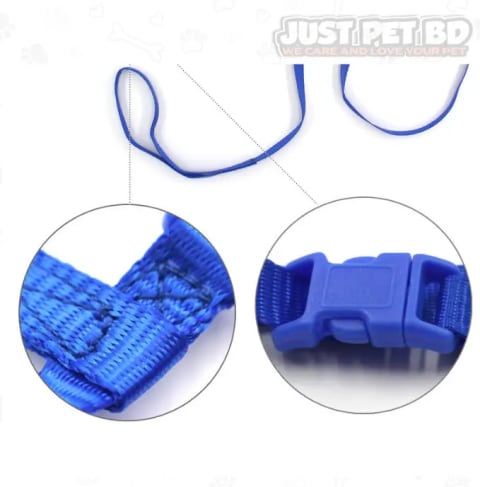 High-Quality H-Shape Nylon Cat Leash & Harness Set with Fur Decoration – Adjustable, Durable & Comfortable 2