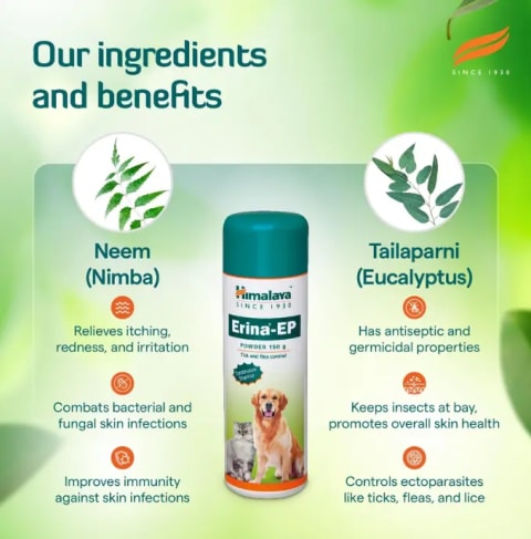 Himalaya Erina-EP Flea & Tick Powder 150g 1