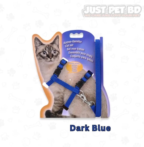 High-Quality H-Shape Nylon Cat Leash & Harness Set with Fur Decoration – Adjustable, Durable & Comfortable