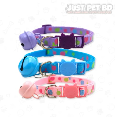 Neck Belt Collar With Large Ball for Cat – Stylish Adjustable Cat Collar with Bell